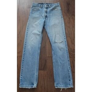 Levis 505 Men's Distressed Regular Straight‎ Fit Jeans Sz 32x31.5 Actual Sz
